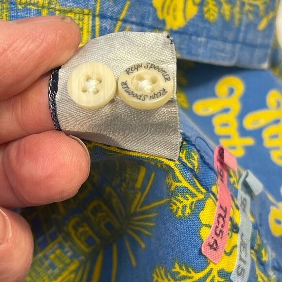 Reyn Spooner Blue Yellow Reverse Print UCLA Bruins Short Sleeve Button-Down Shir - Picture 5 of 9